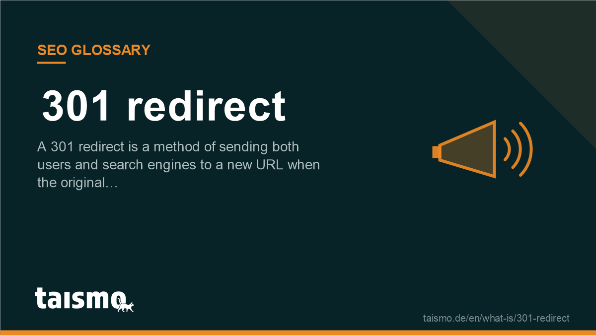 301 redirect: A 301 redirect is a method of sending both users and search engines to a new URL when the original…