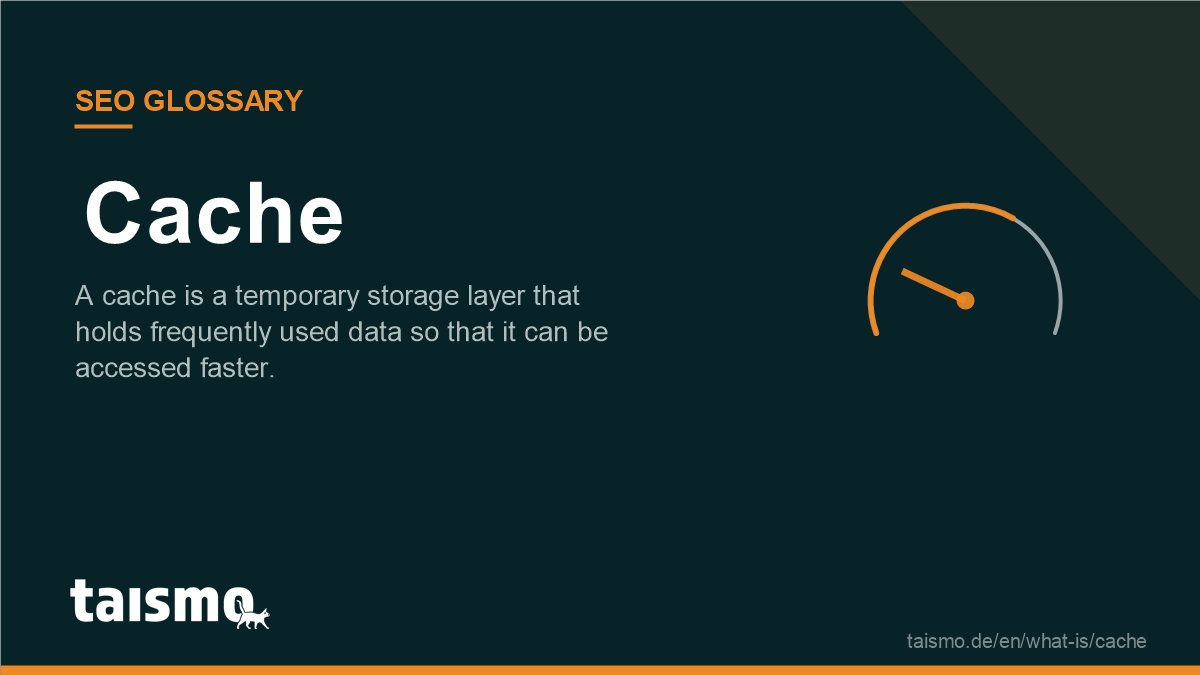 Cache: A cache is a temporary storage layer that holds frequently used data so that it can be accessed faster.