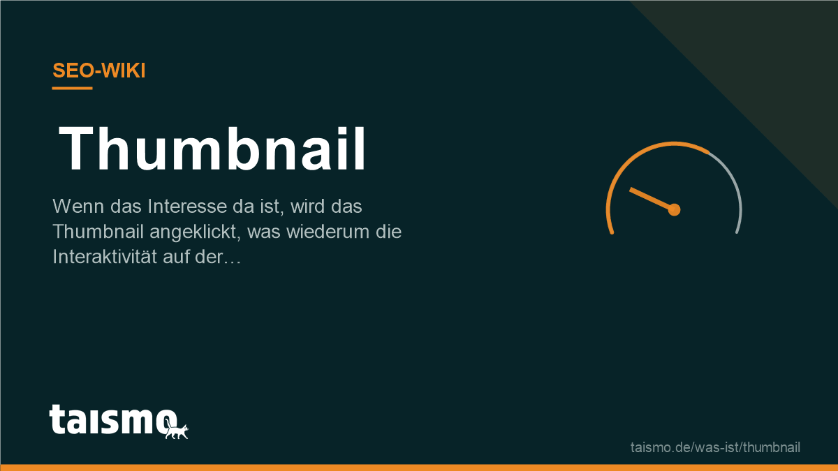 Thumbnail erklärt: Wenn das Interesse da ist, wird das Thumbnail angeklickt, was wiederum die Interaktivität auf der Webseite steigert.