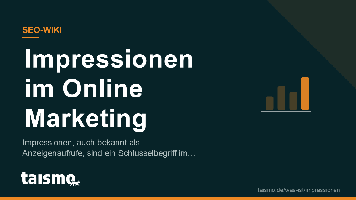 Impressionen im Online Marketing erklärt: Impressionen, auch bekannt als Anzeigenaufrufe, sind ein Schlüsselbegriff im Online Marketing und bezeichnen die…