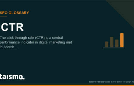 CTR: The click through rate (CTR) is a central performance indicator in digital marketing and in search…