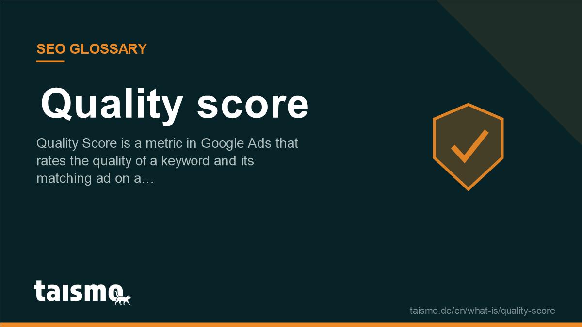 Quality score: Quality Score is a metric in Google Ads that rates the quality of a keyword and its matching ad on a…