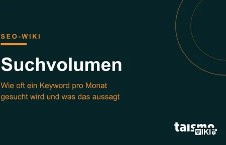 Suchvolumen erklärt: monatliche Suchanfragen eines Keywords als Kennzahl für die Nachfrage, taismo SEO-Wiki
