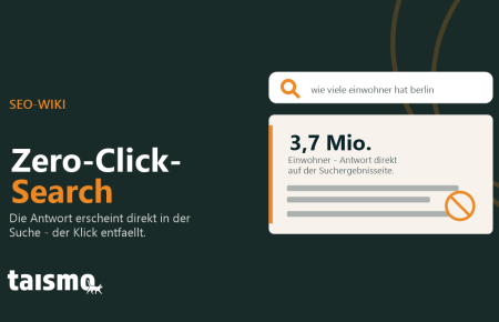 Zero-Click-Search erklärt: Die Antwort auf eine Suchanfrage erscheint direkt auf der Suchergebnisseite, der Klick auf ein organisches Ergebnis entfällt