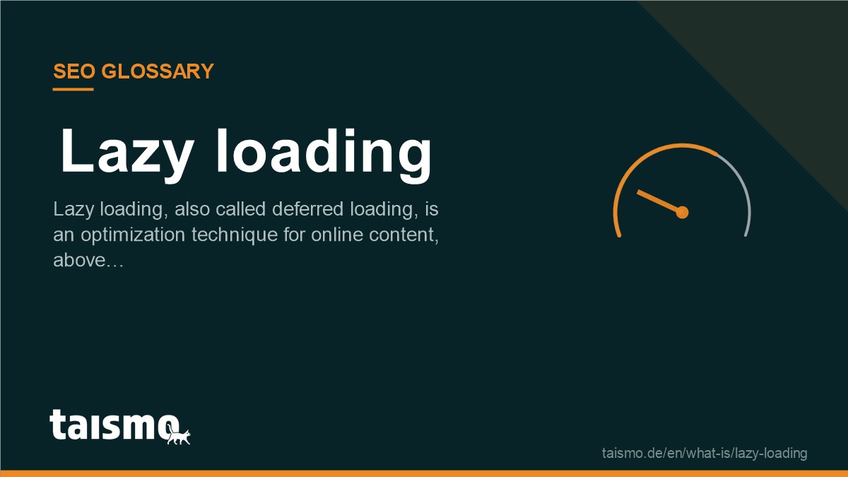 Lazy loading: Lazy loading, also called deferred loading, is an optimization technique for online content, above…