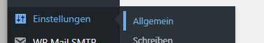 Wordpress: Einstellungen, Allgemein