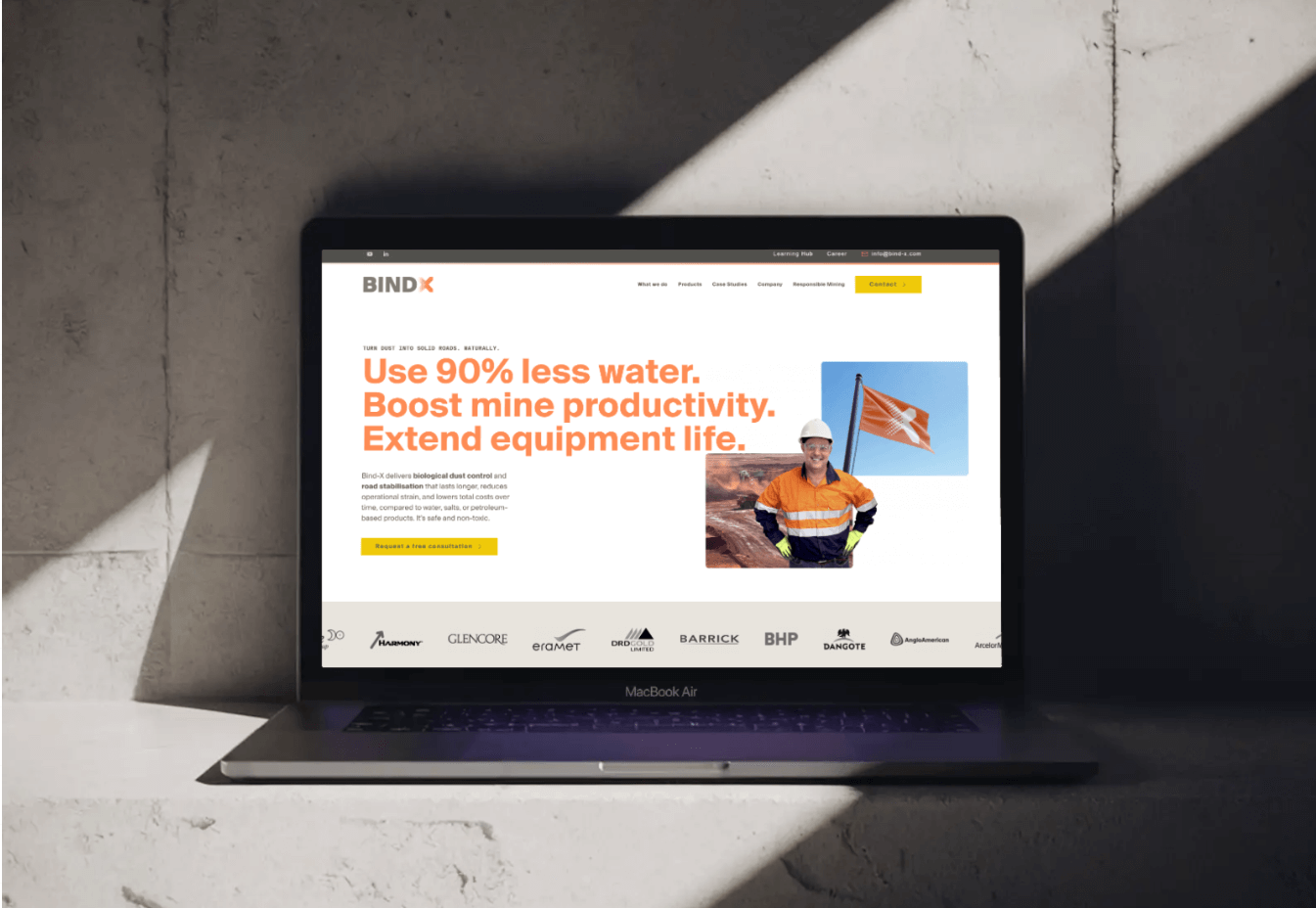 Kundenreferenz: Bind-X - Webdesign, Webseite