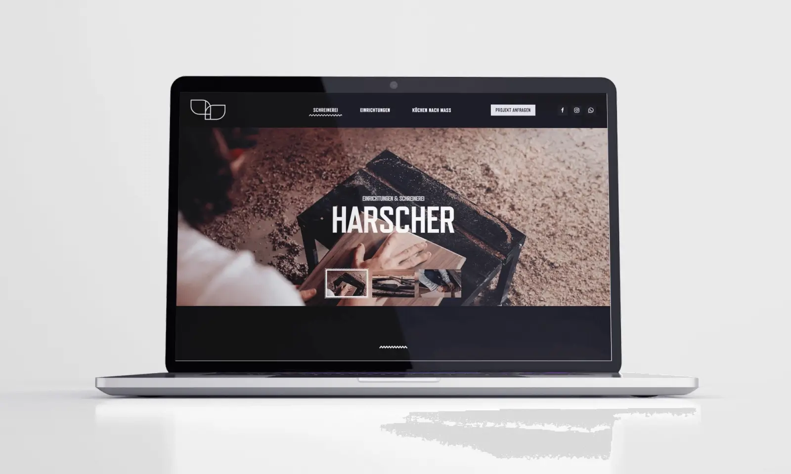 Kundenreferenz: Harscher Einrichtungen u. Schreinerei - Webdesign 