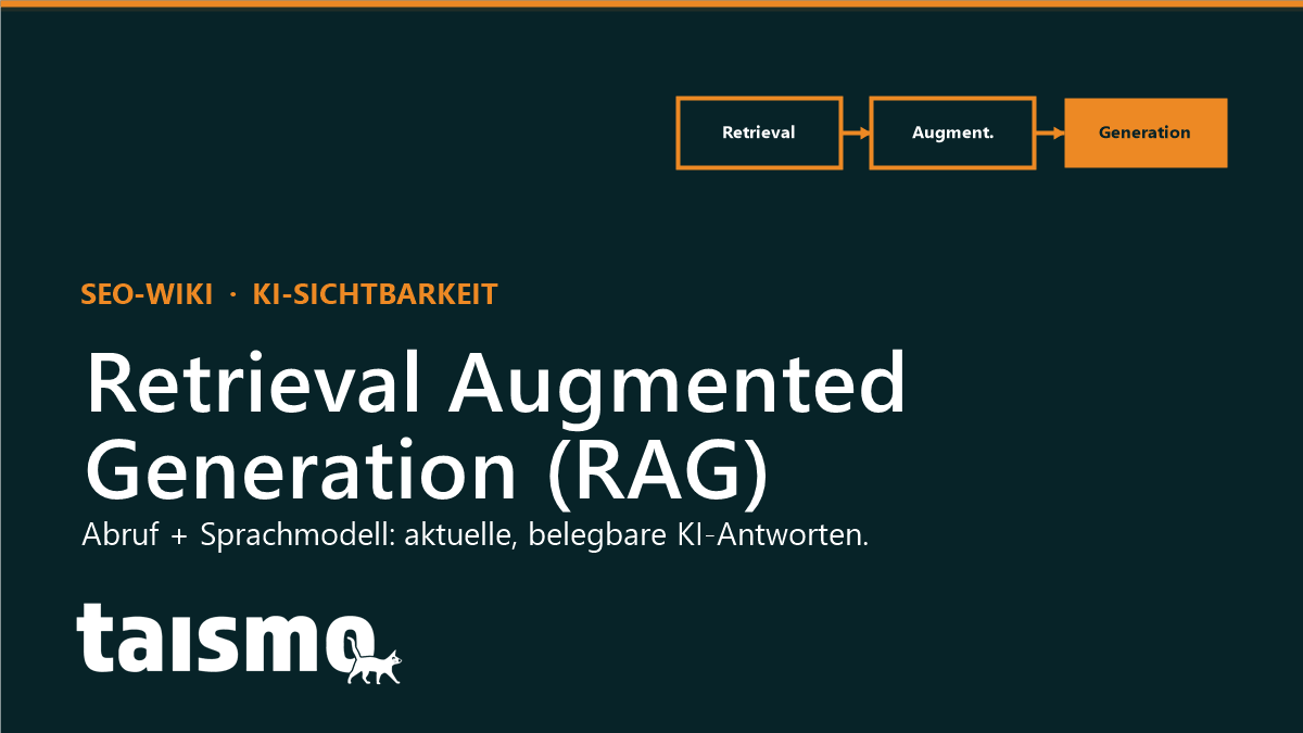 Retrieval Augmented Generation (RAG) erklĂ€rt Retrieval Augmented Generation (RAG): Pipeline aus Retrieval, Augmentation und Generation fĂŒr belegbare KI-Antworten