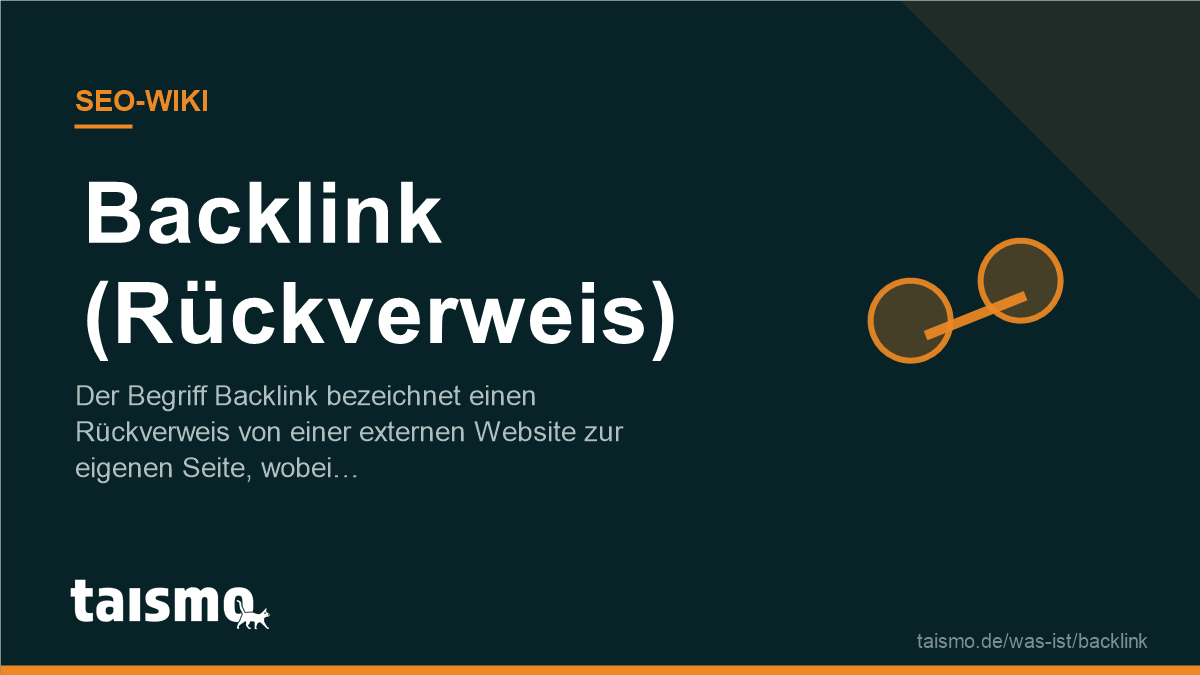 Backlink explained: an incoming link from an external website to your own page, counted by Google as a recommendation
