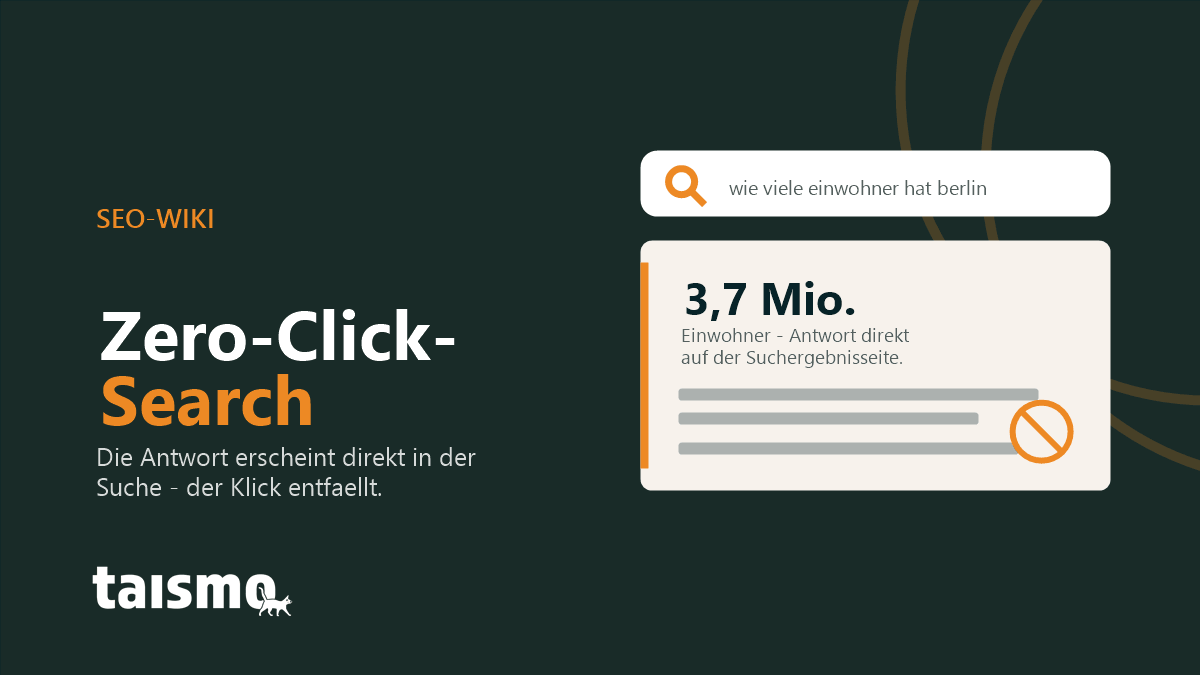 Zero-Click-Search: die Antwort direkt in der Suche Zero-Click-Search erklärt: Die Antwort auf eine Suchanfrage erscheint direkt in der Suchergebnisseite, der Klick auf ein organisches Ergebnis entfällt
